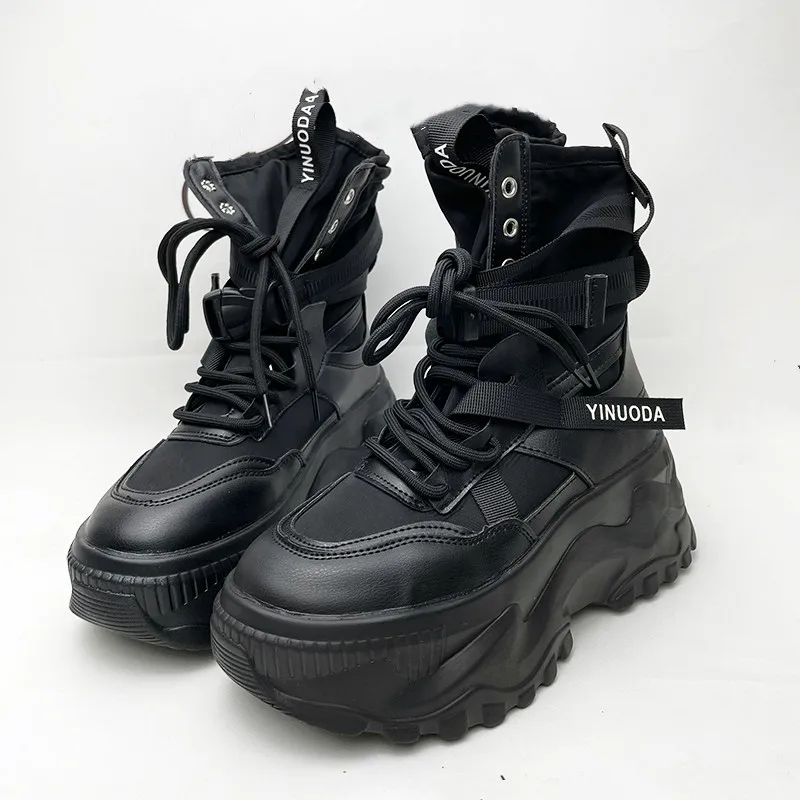 Ethnic Modern Fashion - Autumn Winter Platform Boots Women Lace